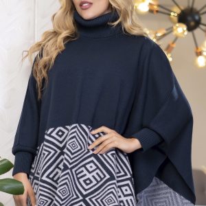 Ruana Elegante Mangas Mujer