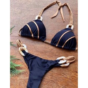 Hermoso Bikini Azul Oscuro