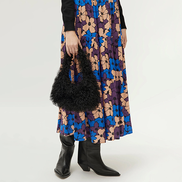 Bolso Mano Pelo Negro - Imagen 2