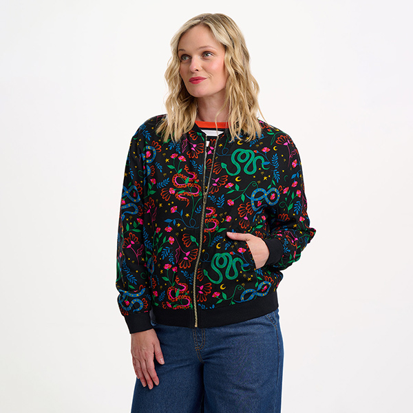 Bobbi Bomber Jacket Snake Floral - Imagen 2