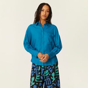 Camisa Oversize Azul
