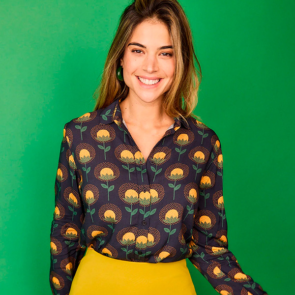 Camisa Jungla Flor Amarillo