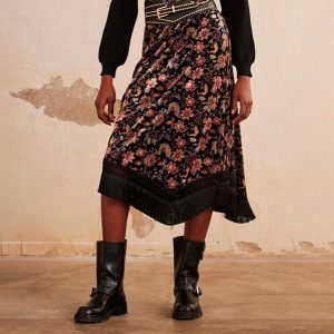 Falda Midi Tercipelo Tangaroa