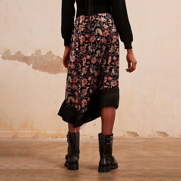Falda Midi Tercipelo Tangaroa - Imagen 2