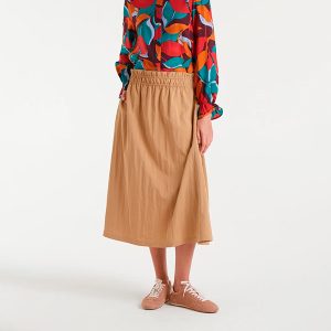 Falda Midi Camel
