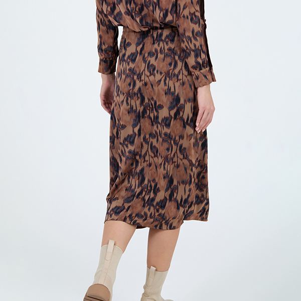 Falda Cruzada Estampada Ecru - Imagen 3