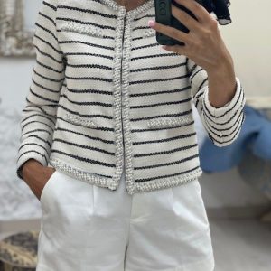 Chaqueta Chanel -Mod.Rayas-(T.U. 34-38)
