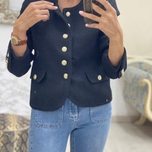 Chaqueta Chanel negra -Mod.Dorada- (T.U. 34-38)