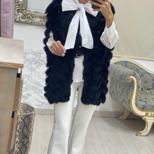 Capa Negra Pelo Natural-Mod.Lomos-(T.U.34-48)