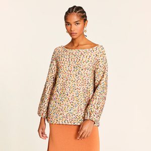 Jersey Mini Pompones Crema