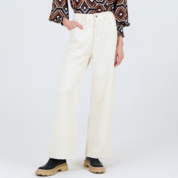 Pantalon Denim Fil-Coupe Ivory