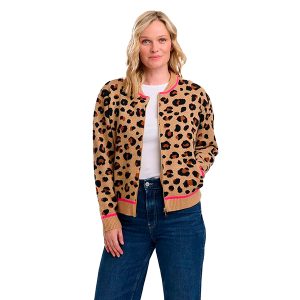 Solana Bomber Natural Leopard