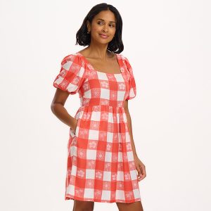 Vestido Freya Mini Tropical Gingham