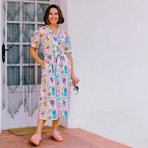 Vestido Penelope Midi Jungle Tile