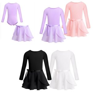 Conjunto body manga larga + falda