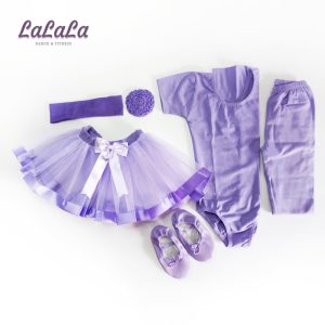 Conjunto lila clásico cuerina