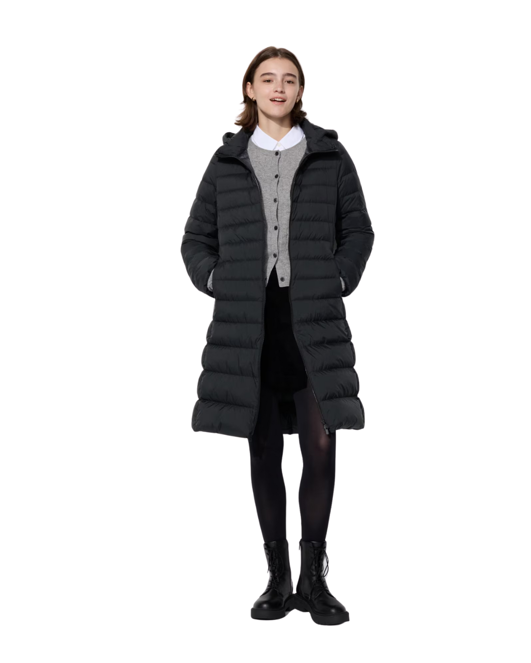 Tapado Uniqlo Ultra Light Down Coat Negro – CM72 – Mujer