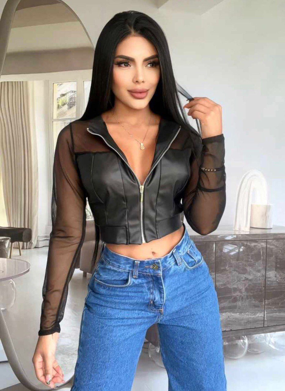 Blusa Cuerina Malla