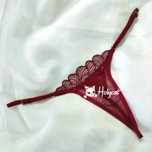 Tanga con Transparencia y Encajes